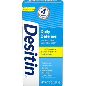 imageDesitin Daily Defense Baby Diaper Rash Cream with 13 Zinc Oxide Barrier Cream to Treat Relieve ampamp Prevent diaper rash Hypoallergenic Dye Phthalate ampamp ParabenFree Travel Size 2 oz