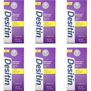 imageDesitin Maximum Strength Baby Diaper Rash Cream with 40 Zinc Oxide for Treatment Relief ampamp Prevention Hypoallergenic Phthalate ampamp ParabenFree Paste Travel Size 2 oz Pack of 62 Ounce Pack of 6