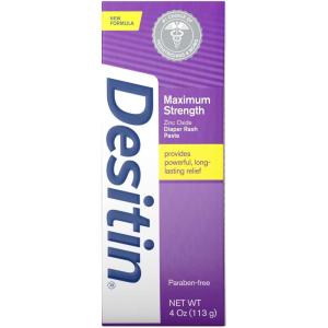 imageDesitin Maximum Strength Baby Diaper Rash Cream with 40 Zinc Oxide Travel Size 1 oz Pack of 64 Ounce Pack of 2