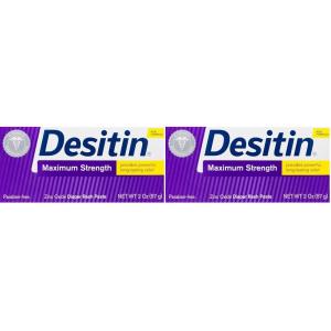 imageDesitin Maximum Strength Diaper Rash paste with Zinc Oxide  2 Oz 57 g2 Ounce Pack of 2